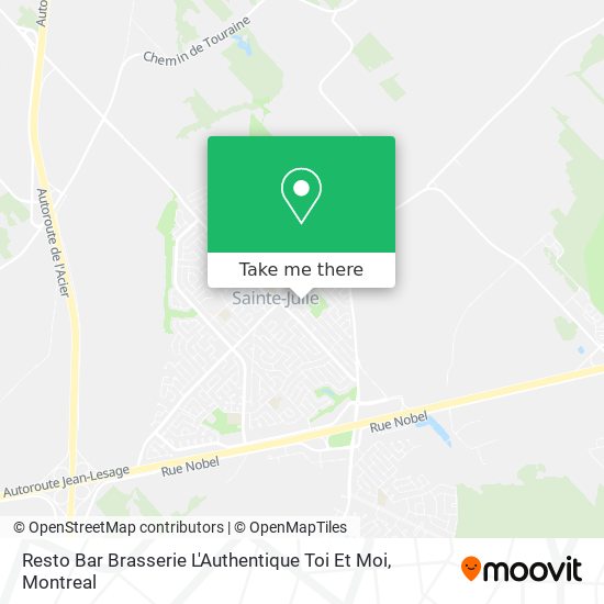 Resto Bar Brasserie L'Authentique Toi Et Moi map