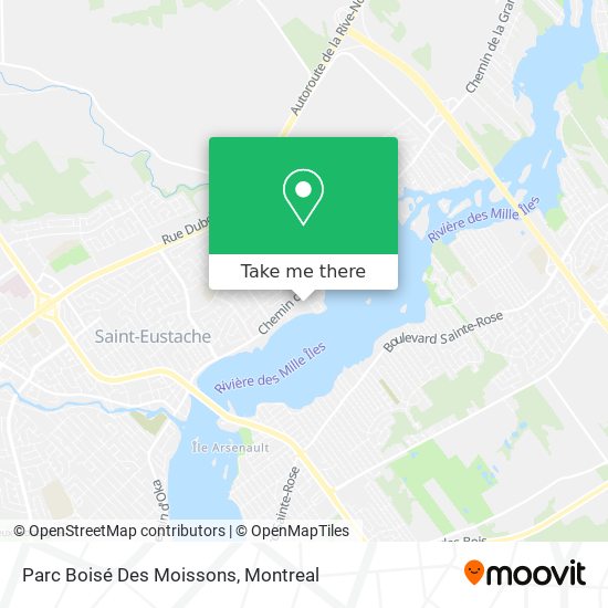 Parc Boisé Des Moissons map