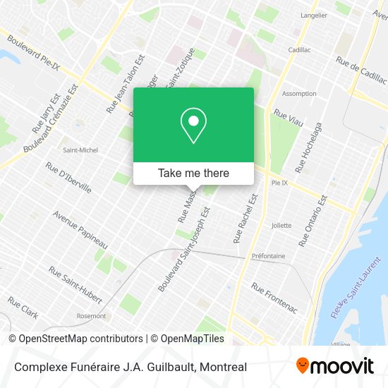 Complexe Funéraire J.A. Guilbault map
