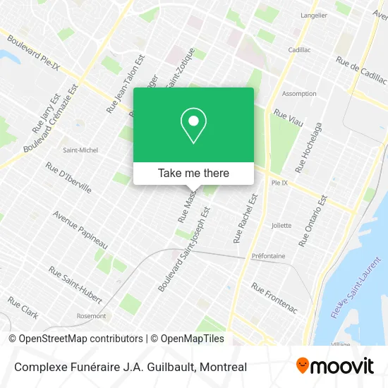 Complexe Funéraire J.A. Guilbault map
