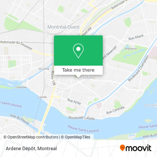 Ardene Dépôt map