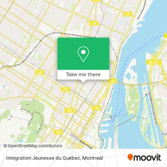 Intégration Jeunesse du Québec map
