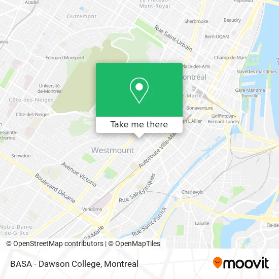 BASA - Dawson College map