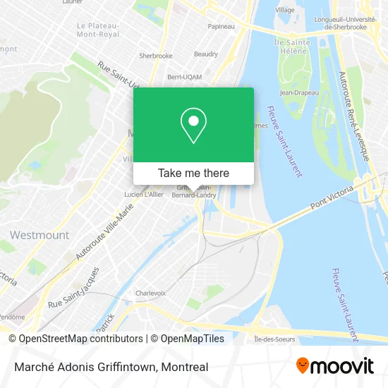 Marché Adonis Griffintown map
