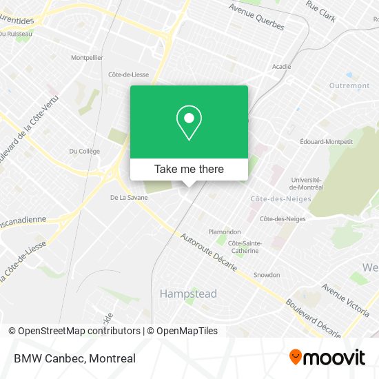 BMW Canbec map