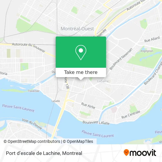 Port d'escale de Lachine map