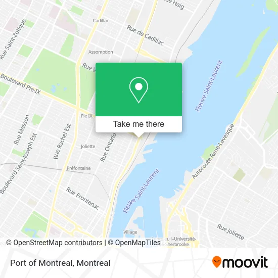 Port of Montreal map