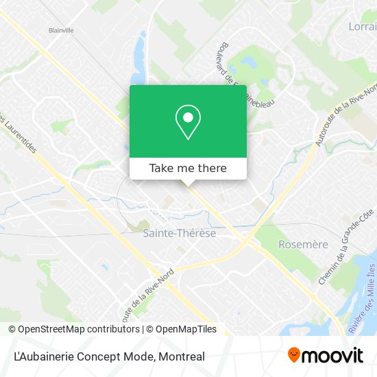 L'Aubainerie Concept Mode map