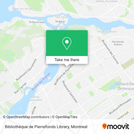Bibliothèque de Pierrefonds Library map