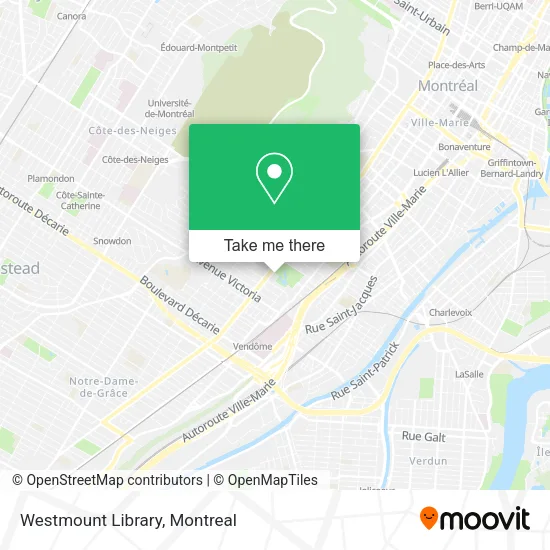 Westmount Library map