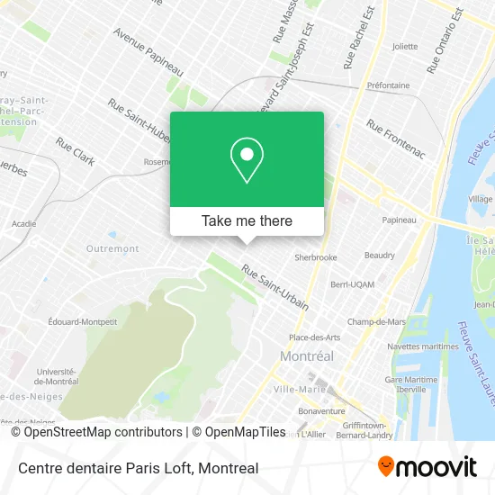 Centre dentaire Paris Loft map