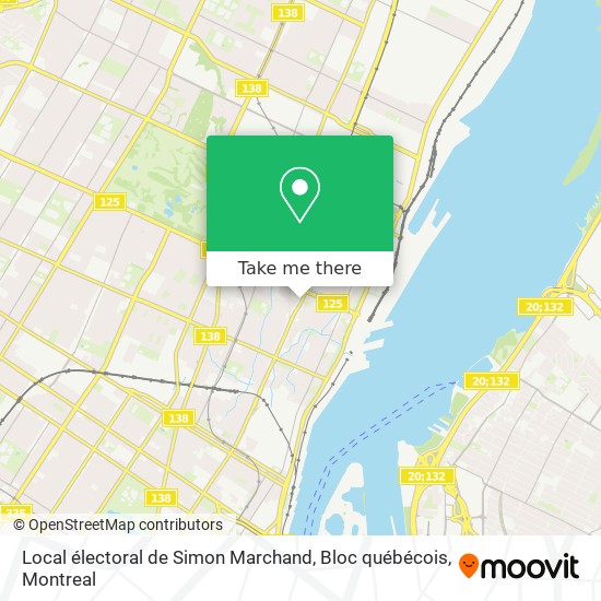 Local électoral de Simon Marchand, Bloc québécois map