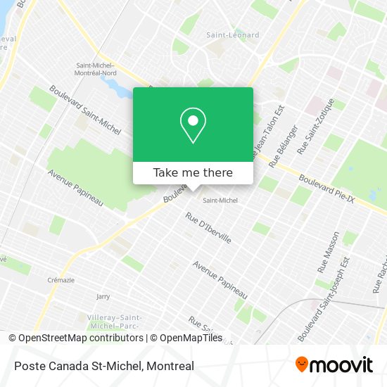 Poste Canada St-Michel map