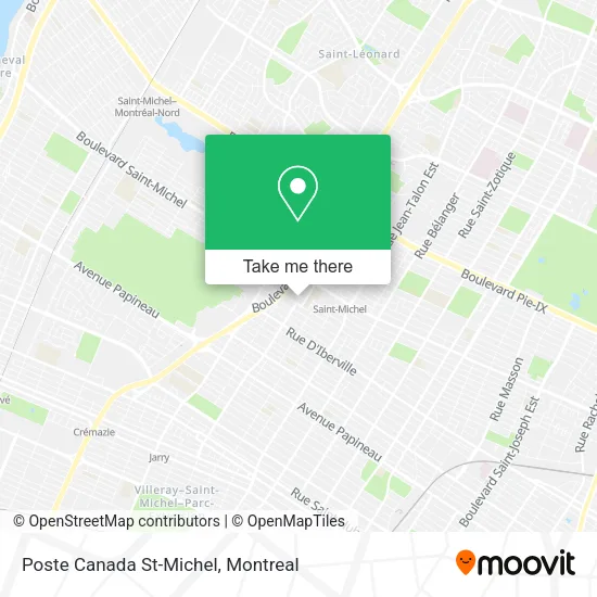 Poste Canada St-Michel map