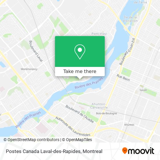 Postes Canada Laval-des-Rapides map