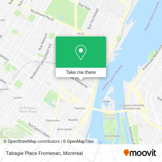 Tabagie Place Frontenac map