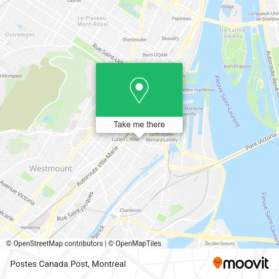 Postes Canada Post map