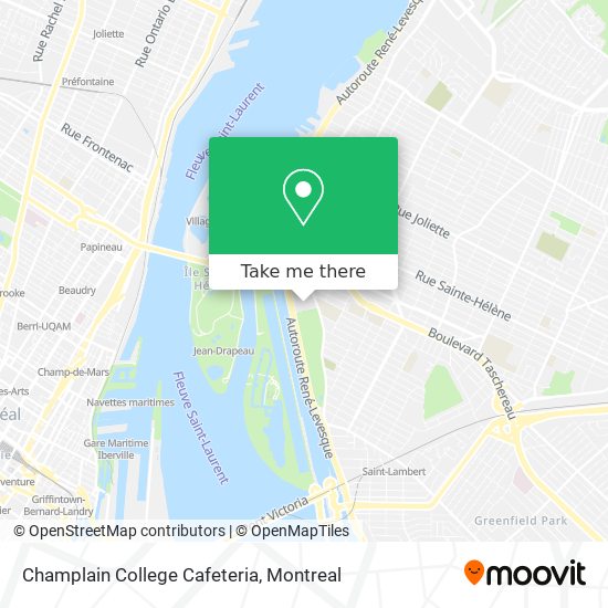 Champlain College Cafeteria map