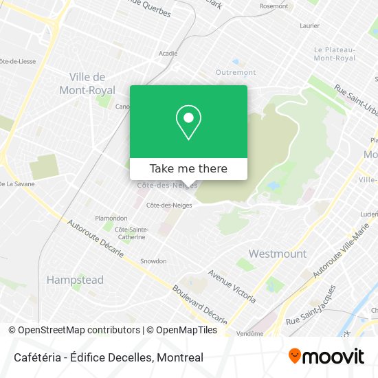 Cafétéria - Édifice Decelles map
