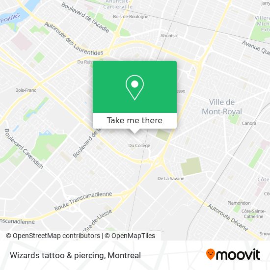 Wizards tattoo & piercing map