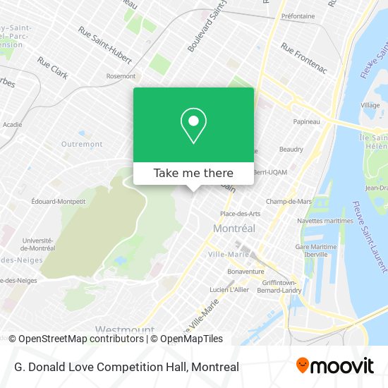 G. Donald Love Competition Hall map