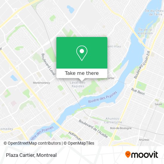 How to get to Plaza Cartier in Laval by Bus Metro or Train