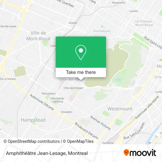 Amphithéâtre Jean-Lesage map