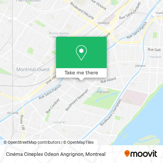 Cinéma Cineplex Odeon Angrignon map