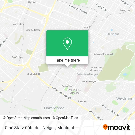 Ciné-Starz Côte-des-Neiges map