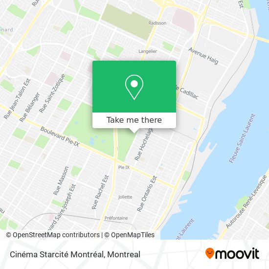 Cinéma Starcité Montréal map