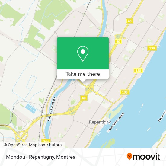 Mondou - Repentigny map