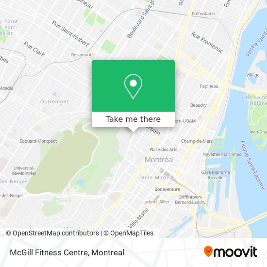 McGill Fitness Centre map