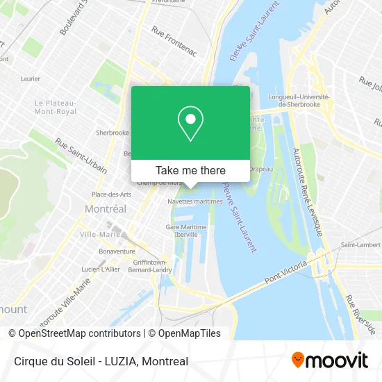 Cirque du Soleil - LUZIA map