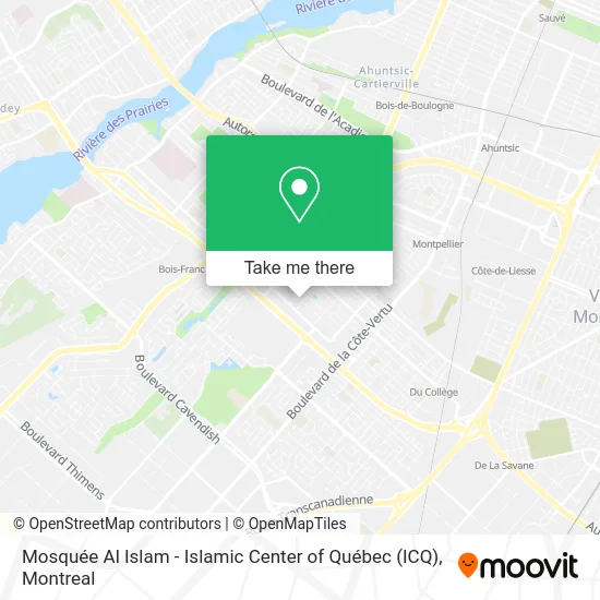 Mosquée Al Islam - Islamic Center of Québec (ICQ) map