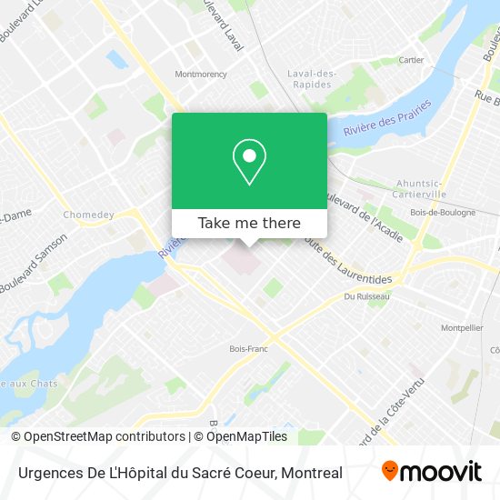 Urgences De L'Hôpital du Sacré Coeur map
