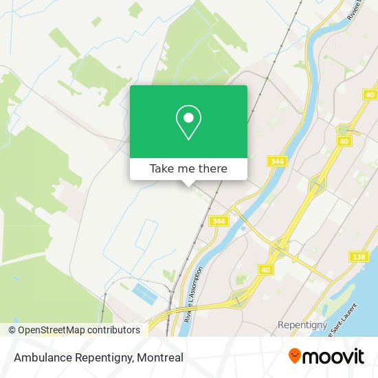Ambulance Repentigny map