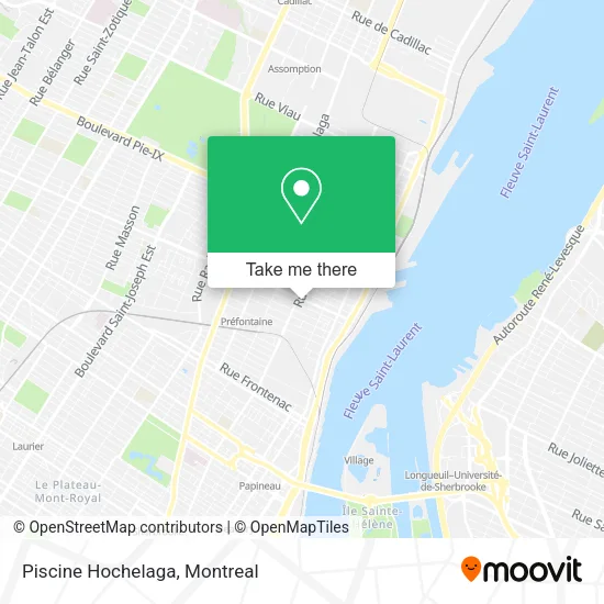 Piscine Hochelaga map