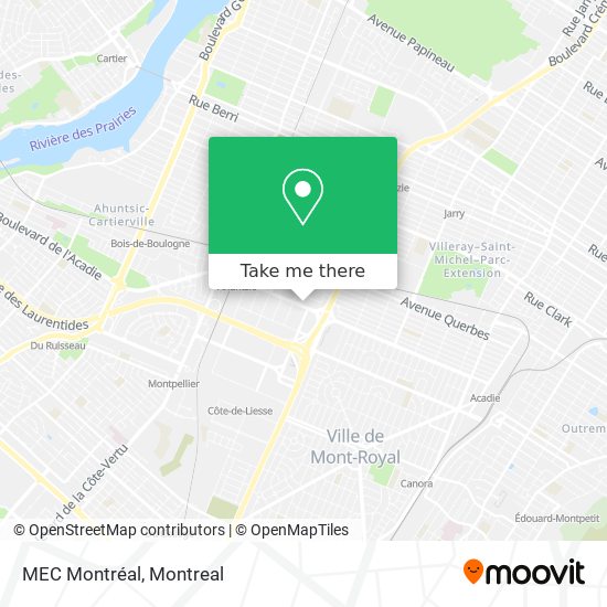 MEC Montréal map