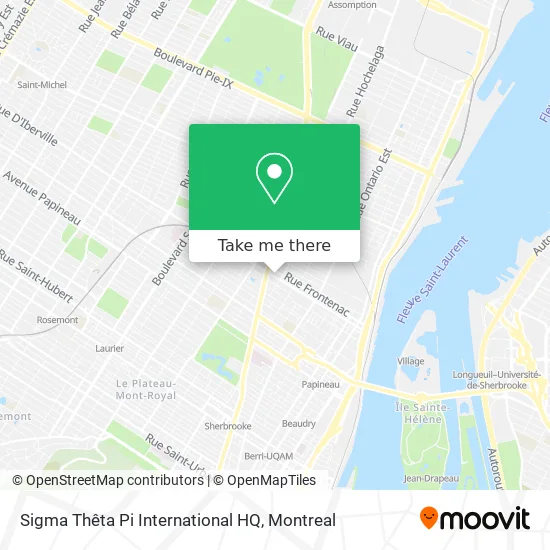 Sigma Thêta Pi International HQ map
