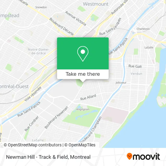 Newman Hill - Track & Field map