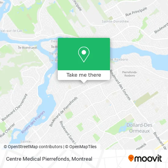 Centre Medical Pierrefonds map