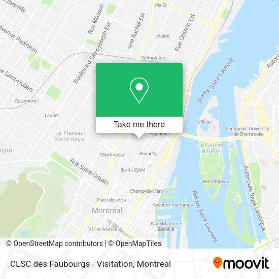 CLSC des Faubourgs - Visitation map