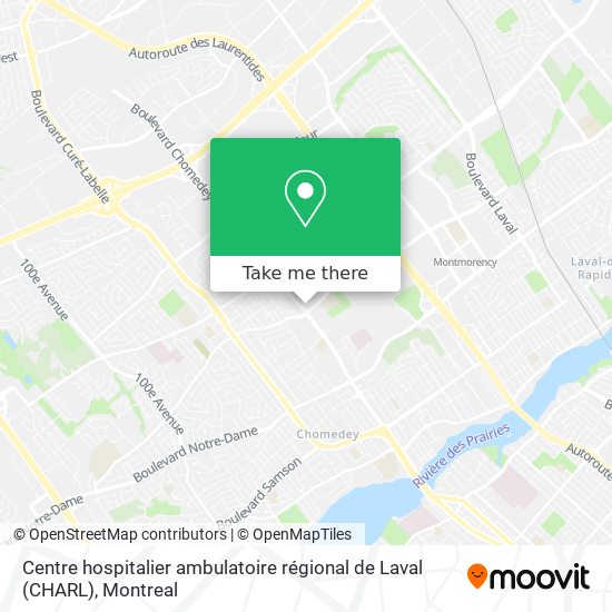Centre hospitalier ambulatoire régional de Laval (CHARL) map