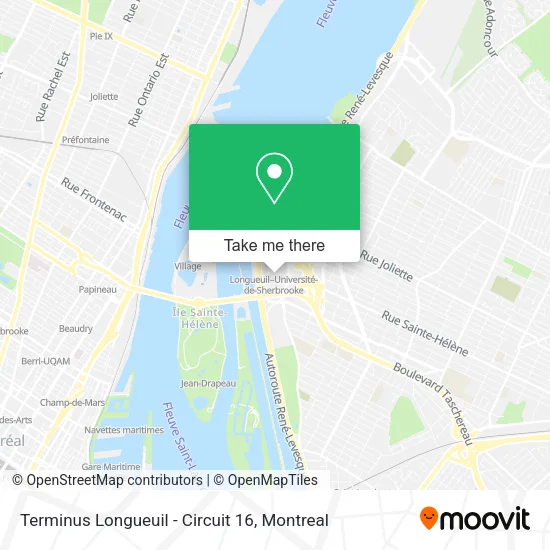 Terminus Longueuil - Circuit 16 map