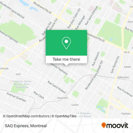 SAQ Express map