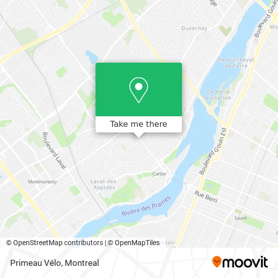 Primeau Vélo map
