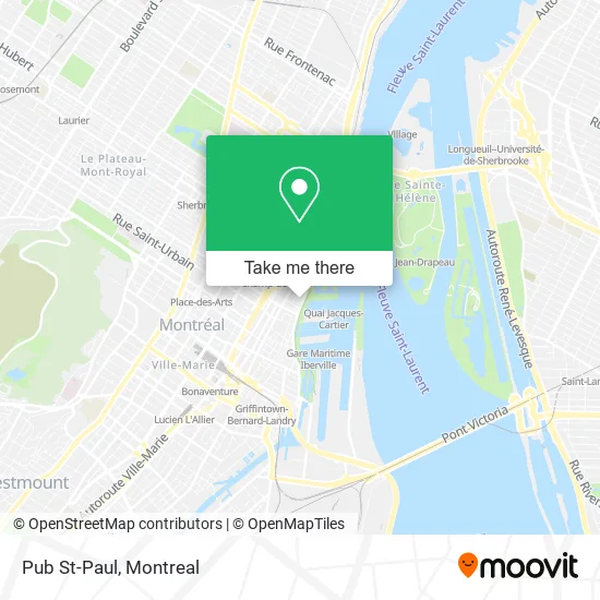 Pub St-Paul map