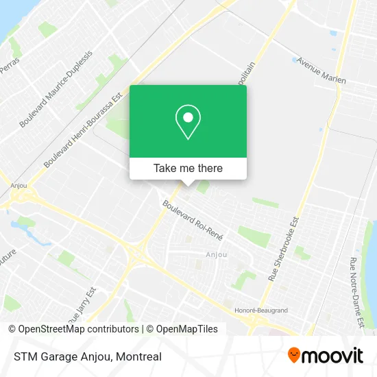 STM Garage Anjou map