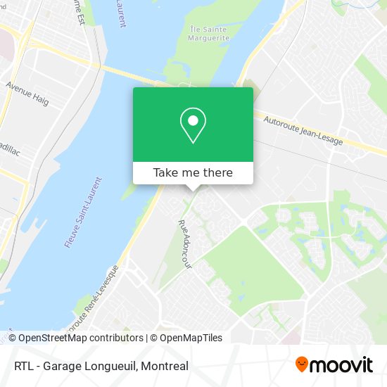 RTL - Garage Longueuil map