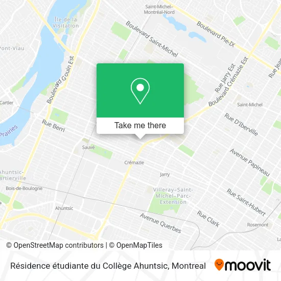 Résidence étudiante du Collège Ahuntsic map